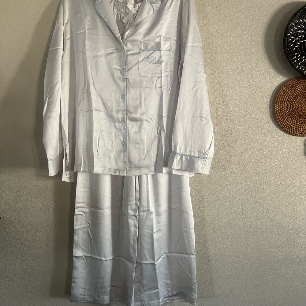 Victoria's Secret Black Satin Pajama Set